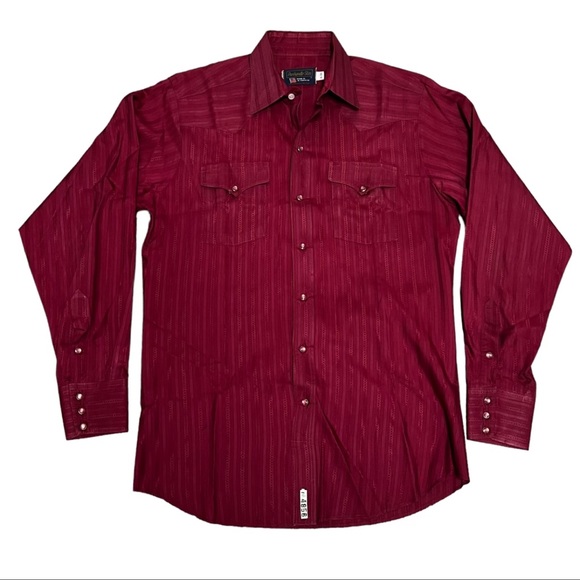 Panhandle Slim Shirts Vintage Panhandle Slim Western Shirt Mens Size 6 36 Pearl Snap Red